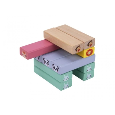 Turn din lemn Jenga cu animale